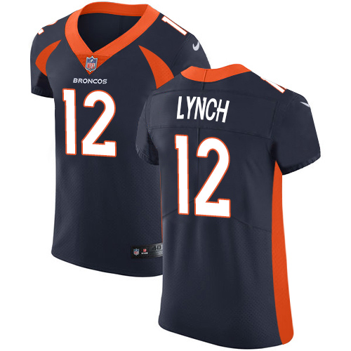 Nike Broncos #12 Paxton Lynch Navy Blue Alternate Men's Stitched NFL Vapor Untouchable Elite Jersey - Click Image to Close